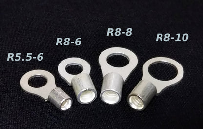 Hochleistungs-R5.5-6 R8-6 R8-8 R8-10 AG99,99 Ultra-Low Resistance Round Terminal (2 Stück) versandkostenfrei